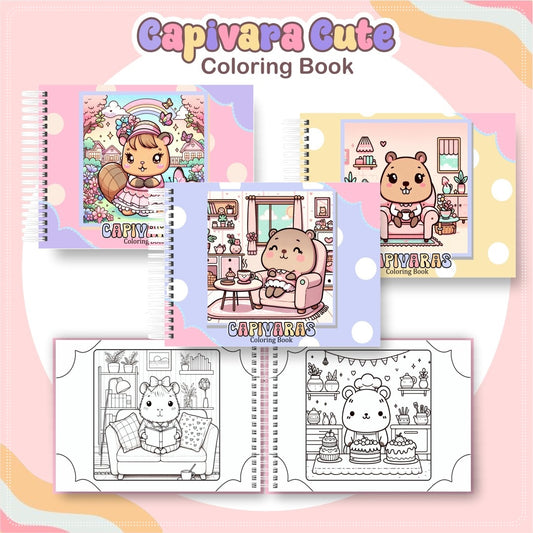 Livro de Colorir Capivara 🐾 Diversão e Relaxamento em Cada Página