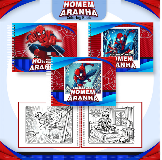 Caderno de Colorir Homem-Aranha 🕷️ Diversão e Criatividade para Todas as Idades