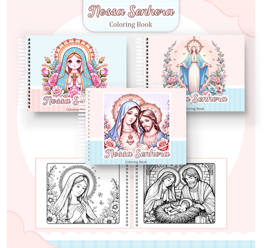 Livro de Colorir Nossa Senhora 🌸 Fé, Paz e Criatividade