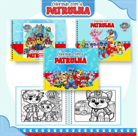 Livro de Colorir Patrulha Canina 🐾 Diversão e Aventura em Cada Página