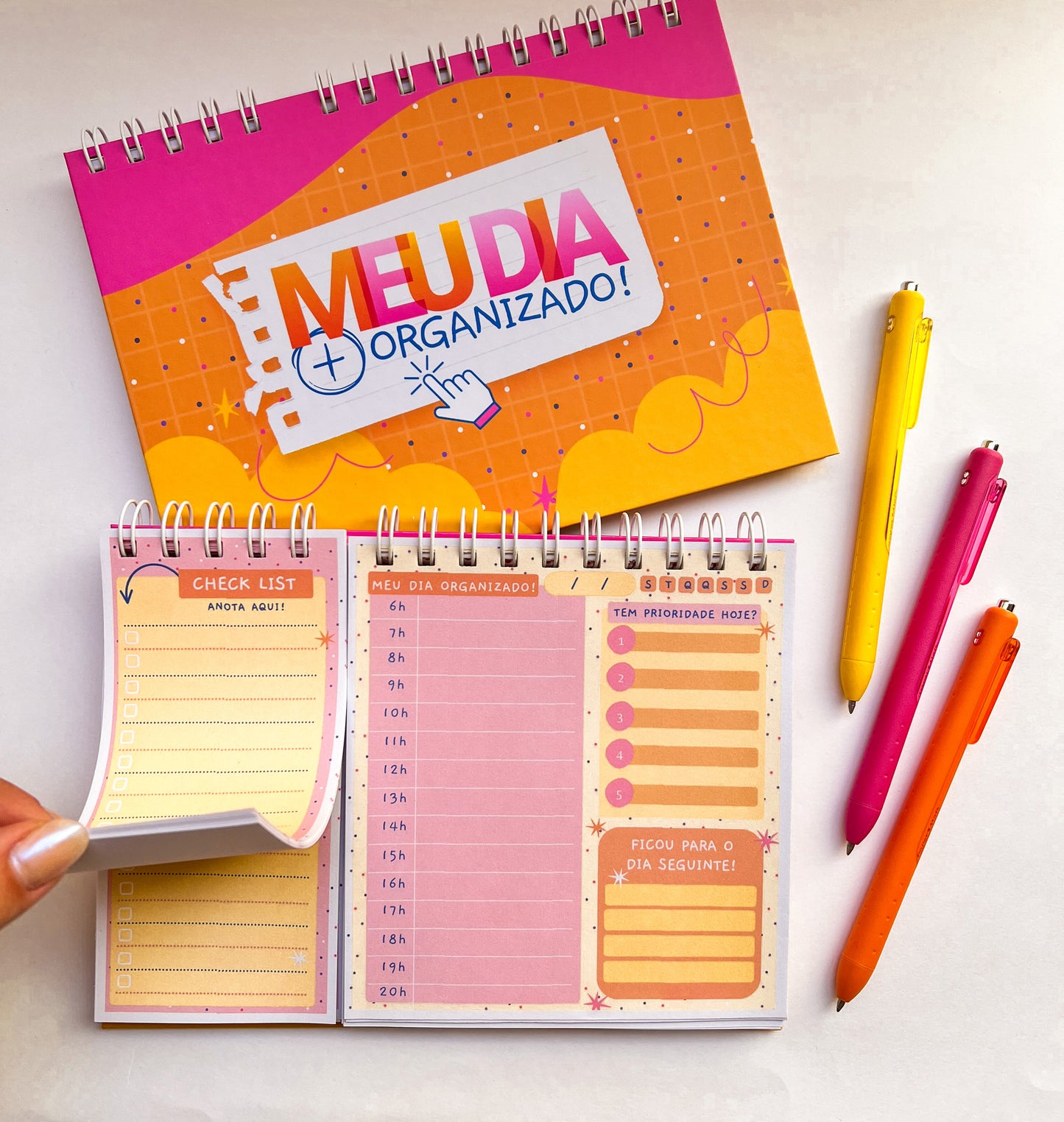 Planner Meu Dia + Organizado ✨ Transforme Sua Rotina com Leveza