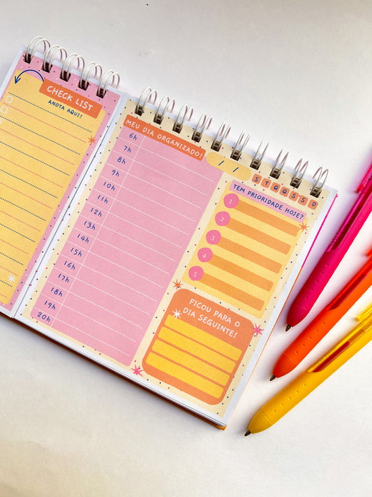 Planner Meu Dia + Organizado ✨ Transforme Sua Rotina com Leveza