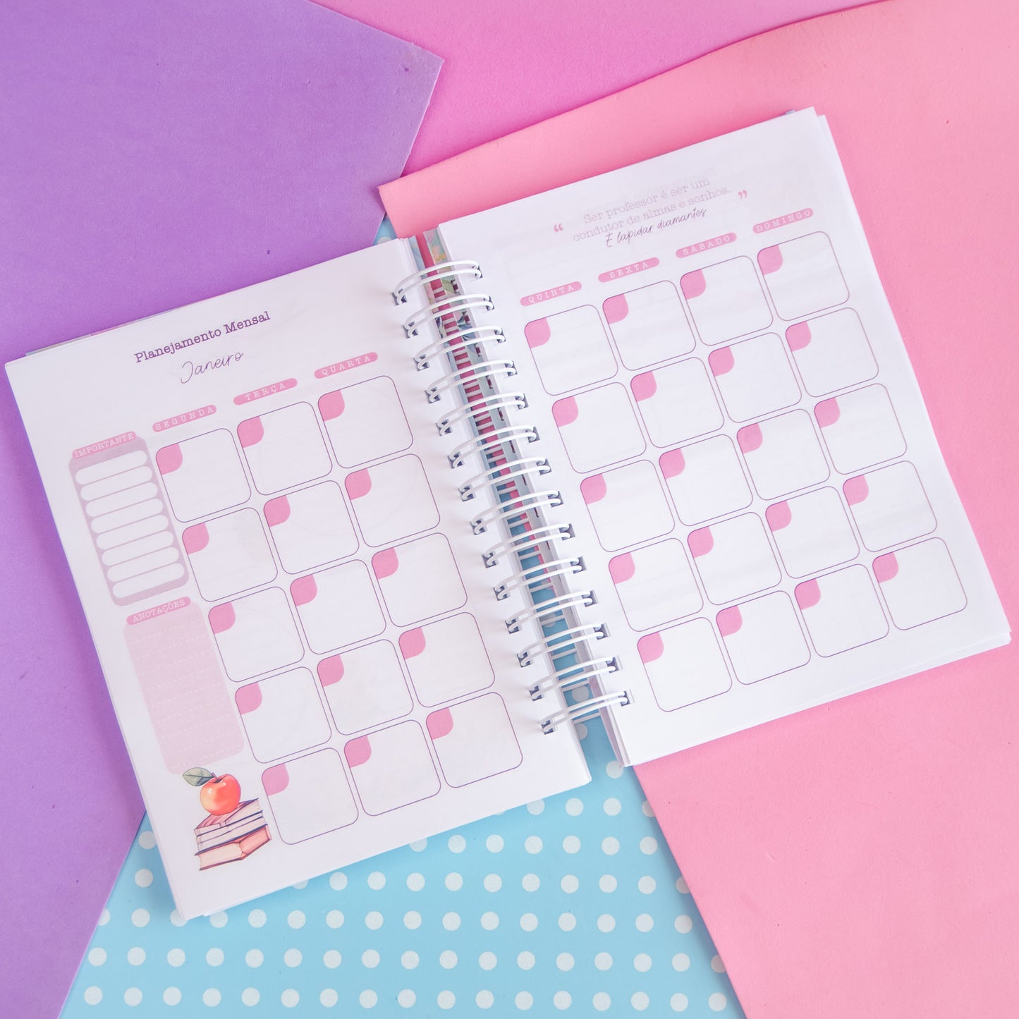Planner Professora 🌸 Organize Suas Aulas com Amor e Praticidade