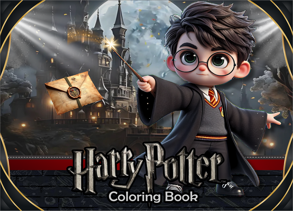 Livro de Colorir Harry Potter ✨ Magia e Criatividade em Cada Página