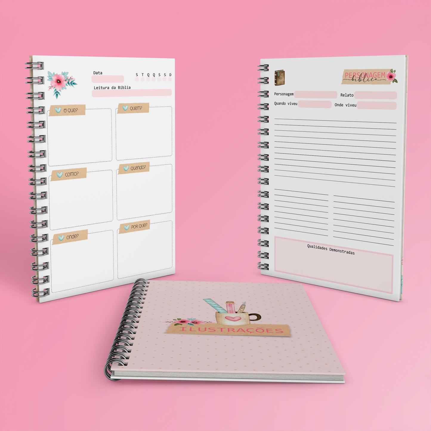 Caderno de Estudo Pessoal ✨ Organize Seus Estudos com Amor e Foco